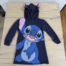 Disney Stitch Girls Hooded Long Sleeve Cosplay Dress Size Small 6 - 6X Halloween