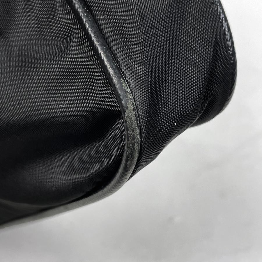 PRADA Plate Shoulder Bag Nylon Black 29cm #BS1852 thumbnail 3