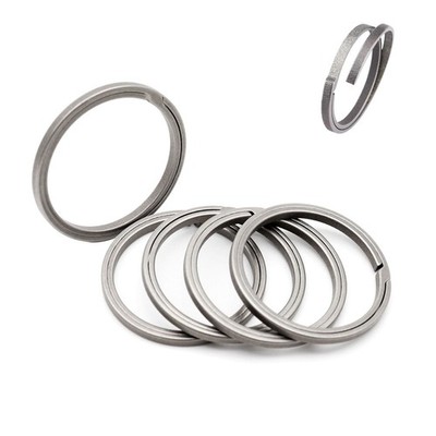 Titanium Key Rings Heavy Duty Small/Large Side Pushing Keychain Rings Quick R...