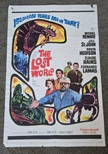 The Lost World Irwin Allen Original Movie Poster 1960