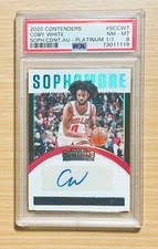 ONE of ONE 2020-21 Panini Contenders COBY WHITE PLATINUM Sophomore Auto, Bulls