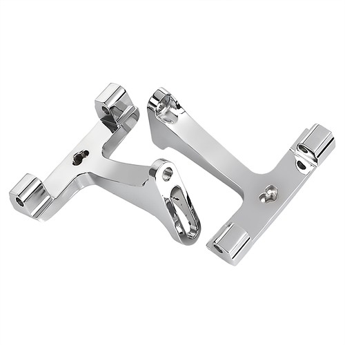 Chrome Passenger Footboard Mount Brackets For Harley Road Electra Street Glide - Picture 6 of 15