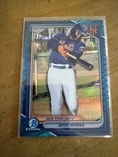 2024 Bowman Chrome Baseball Mets 1st Bowman Jensy Rivas Blue Reptilian /150