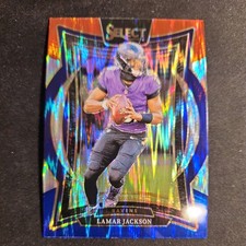 Lamar Jackson 2024 Select Red White Blue Flash Ravens (CBR)