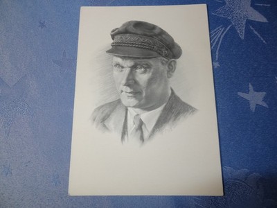 Postcard - Ernst Thälmann - 1886-1944 - after chalk drawing Fr. Paulmann