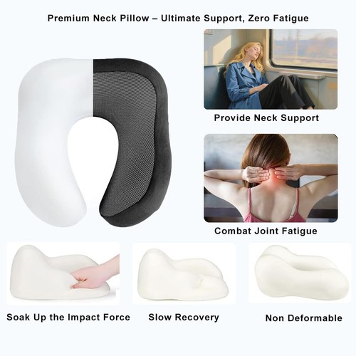 Neck Pillow with Bluetooth Headphones Function for Travel, Travel Pillow 100%... - Picture 4 of 9