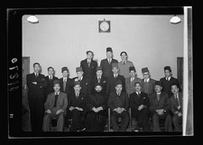 Farewell tea for Riji Bek,Egyptian Consul at the YMCA ,1941,Jerusalem,Israel,6