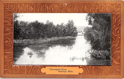 #ad #ad Postcard WATER SCENE Hastings Michigan MI m 01 AJ3588 $1.95