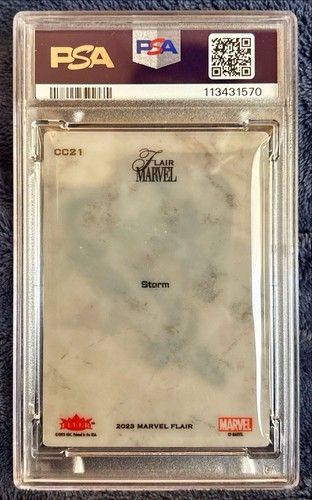 2024 Flair Marvel #CC21 STORM Carved PSA 10!! Gem LOOK - Picture 2 of 2
