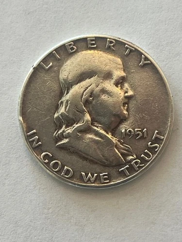 1951 Franklin XF Half Dollar Coin
