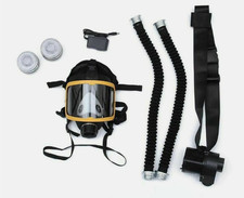 Full Face Gas Mask Flow Respirator Electric Supplied Air Fed Flow System Device-