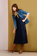 Seasalt Women's Regular Folk Song Knitted Midi Dress Maritime