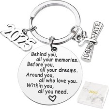 Class of 2025 Graduation Keychain Senior 2025 Graduation Gifts for Her Him, Grad