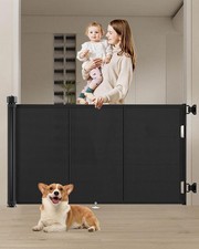 71 inch Retractable Baby Gates 34 inch Tall, Retractable Gate with Reinforced...
