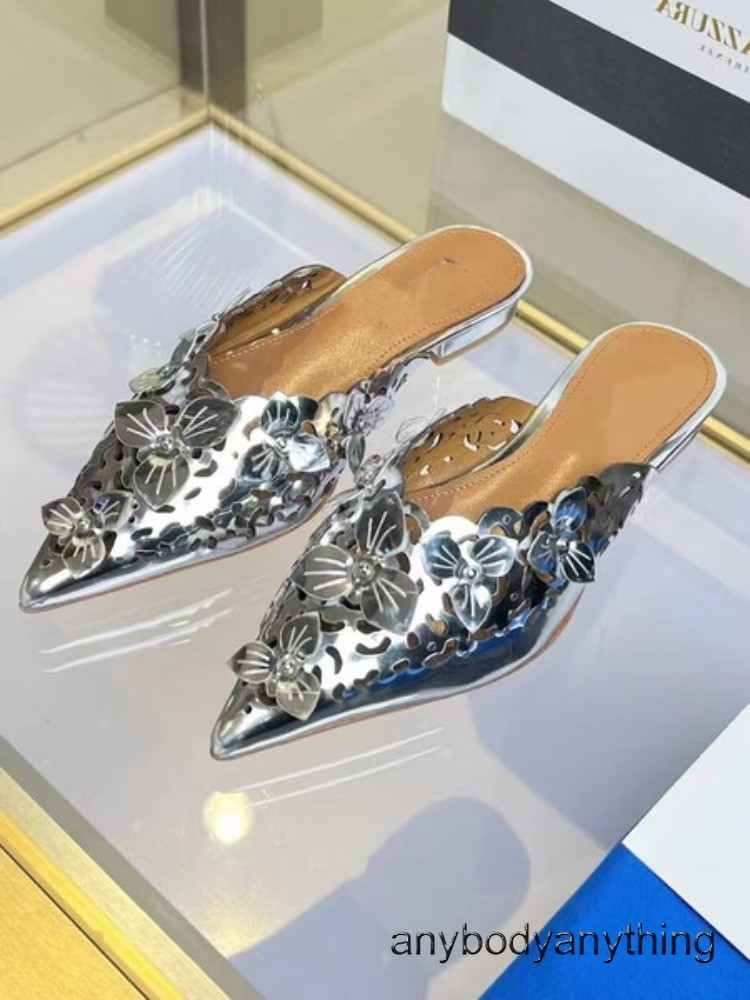 PANTOFOLA D’ORO Ciabatte donna a punta slip on mules scarpe basse sandali scavati estate