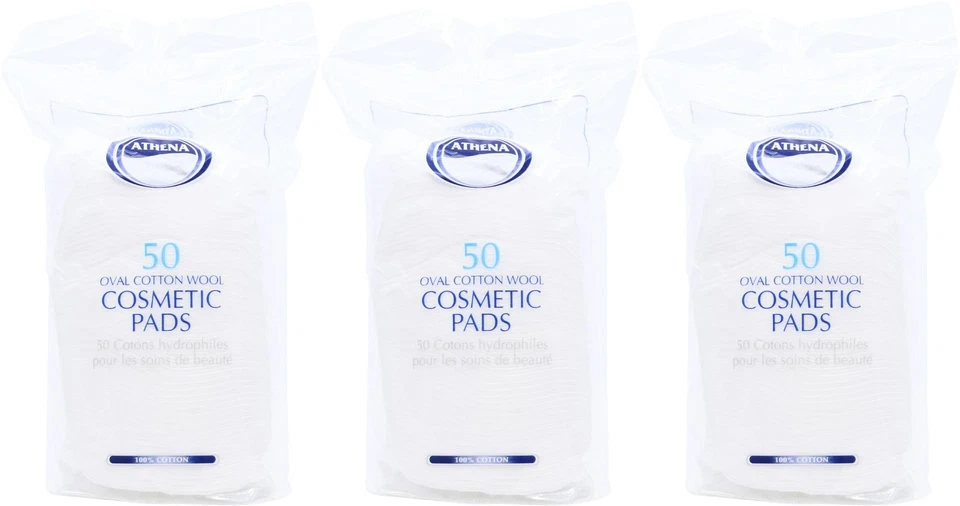 Athena Cotton Wool Pads 50 pack X 3