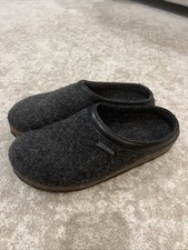 Giesswein Felt Clogs Wool slippers Size 42 Mens Size 9 Charcoal Gray Slip On
