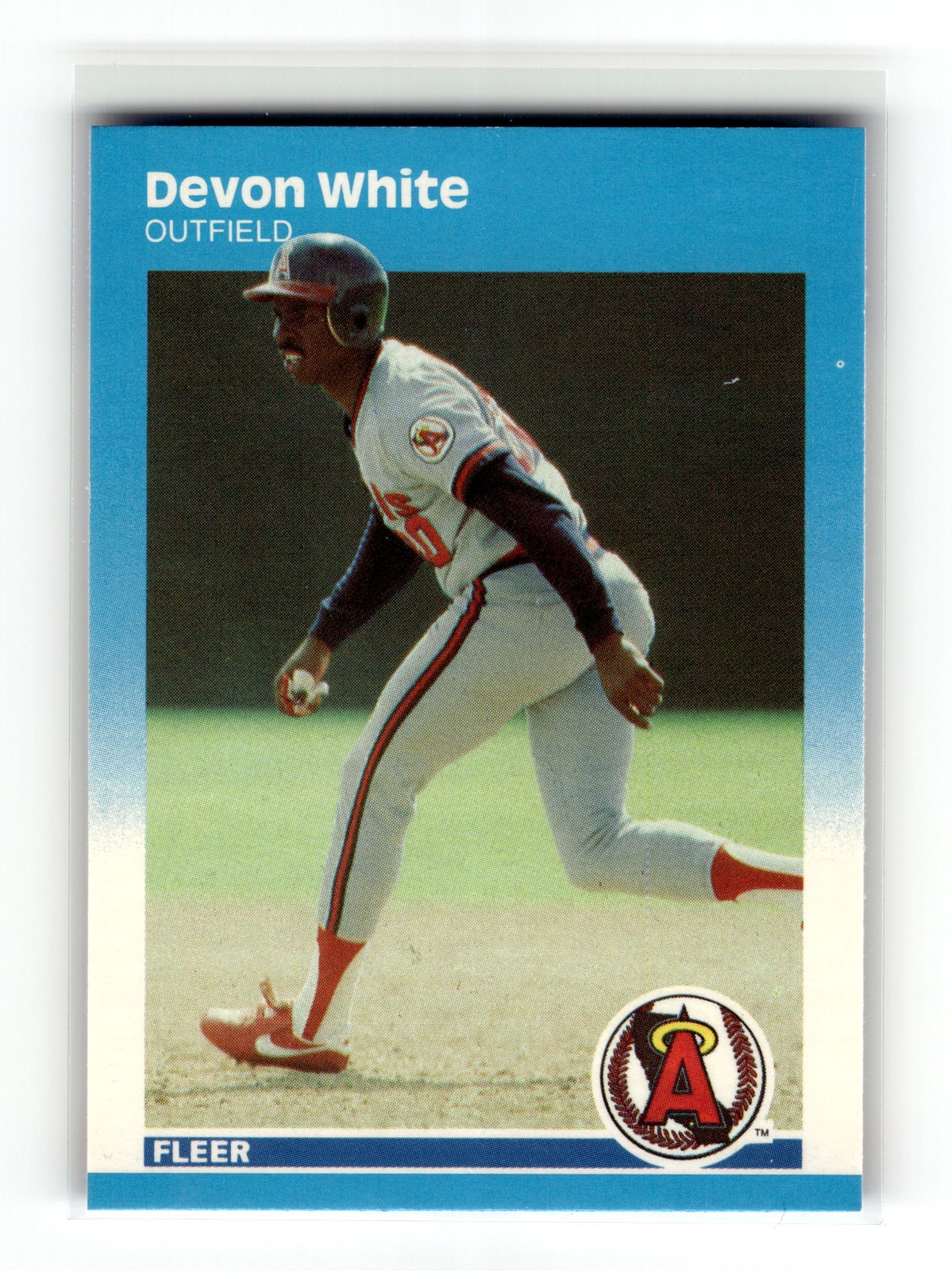 Devon White 1987 Fleer Update #U-123 California Angels Glossy RC