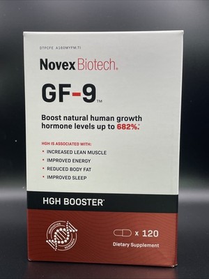 Novex Biotech GF-9 HIGH Boosting Supplement 120 Count - BIG SIZE - EXP 05/2028