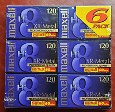 Maxell Hi8 XR-Metal 120 Digital8 Recordable Camcorder Tapes, 120 Min 6-Pack