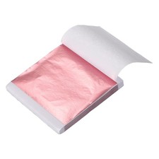 200 Sheet Gold Leaf Sheet, 3.3"x3.7" Booklet Paper,Pink