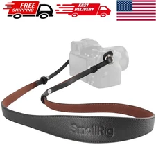 Genuine Leather Neck Strap for Cameras - Adjustable 100-110cm, Supports 10kg