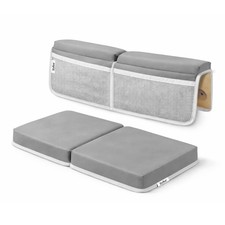 Rylor Baby Bath Kneeler Mat Elbow Rest Pad Set Extra Long 26'' Non-Slip Gray