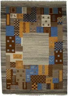Handmade Multicolored Tribal Indo-Gabbeh Rug Oriental Kids Room Carpet 6X8 ft