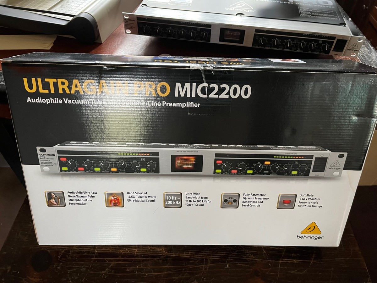 Behringer MIC2200 ULTRAGAIN PRO Tube Microphone Line Preamp 2