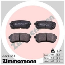Satz Bremsbeläge Bremsklötze hinten für Hyundai Tucson JM | 24194081