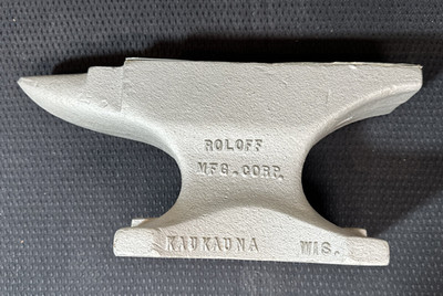 Vintage  Anvil 25 Lb Bench Hobby Tool Blacksmith Forge ROLOFF MFG. KAUKAUNA WIS.