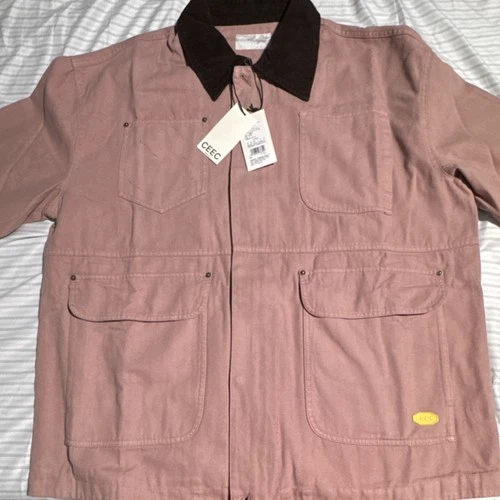 CEEC Men's  Pink Brown Jacket Size L, Pockets, Logo Accents - product listing photo
