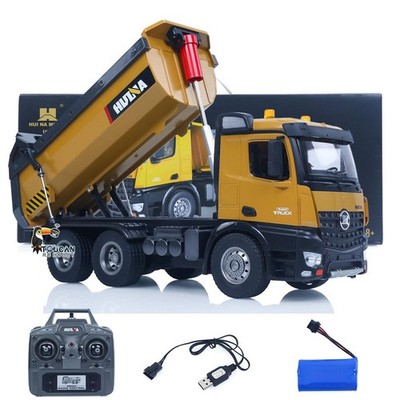 HUINA 1/14 RC Dump Truck 573 Tipper Vehicle RTR Flowing Water Light Sound Effect