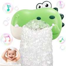 Baby Bath Toys, Rechargeable Dinosaur Bath Bubble Machine with Music, Bathtim...