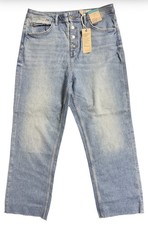 BNWT M&S Straight Cropped Leg High Rise Light Indigo Jeans - Various Sizes