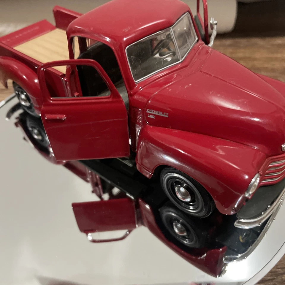 Chevrolet 3100 1950 camioneta diecast vehículo escala 1:25, rojo Foto 4 de 4