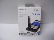 PNY 64GB Duo Link USB 3.0 OTG Flash Drive for IOS New