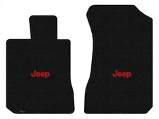 Lloyd Luxe Front Mats for '21-22 Jeep Grand Cherokee L w/Red on Black Jeep
