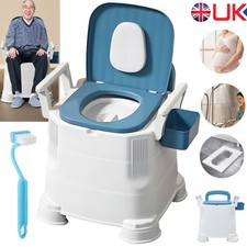 Adult Bedside Commode Toilet with Detachable Armrests Moible Odorless Toilet