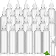 Barydat 12 Pcs 8 oz Squeeze Applicator Bottles for Hair Oiling, Clear