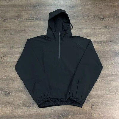 Kanye West Style Sun Protection Men's Hooded Windbreaker Streetwear Pullover