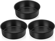 6 Inch Cake Pan Round Baking Layer Cake Pan Set Of 3 With Nonstick Coating Stain