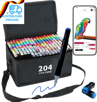 Vokiuler 204 Farben Marker Stifte, Alkohol Marker Mit Kreativer App, Twin Marker
