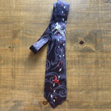 Vintage Horse/Western/Diamond Print Men's Neck Tie-Purple/Red/Cream-Rodeo/Cowboy