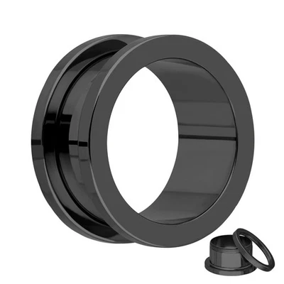 Treuheld® - Flesh Tunnel - Titan - Schwarz - 18 Größen (2002) - Bild 1 von 4