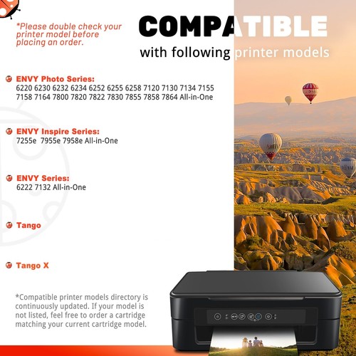 64XL Tintenpatrone Ersatz für HP Envy Inspire 7255e 7955e 7958e Envy Pho... - Bild 2 von 6