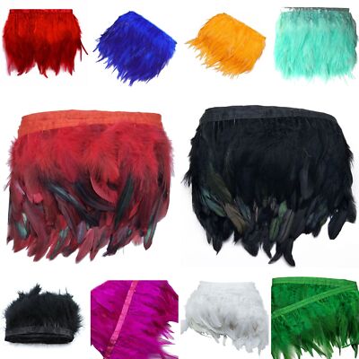 Hahn Schwanz Federn viele Farben Fliege Basteln Hut Kunst Deko Hochzeit Karte