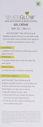 Lotus Herbals Skin Whitening and Brightening Gel Creme SPF 25 White Glow, 18g - Picture 5 of 6