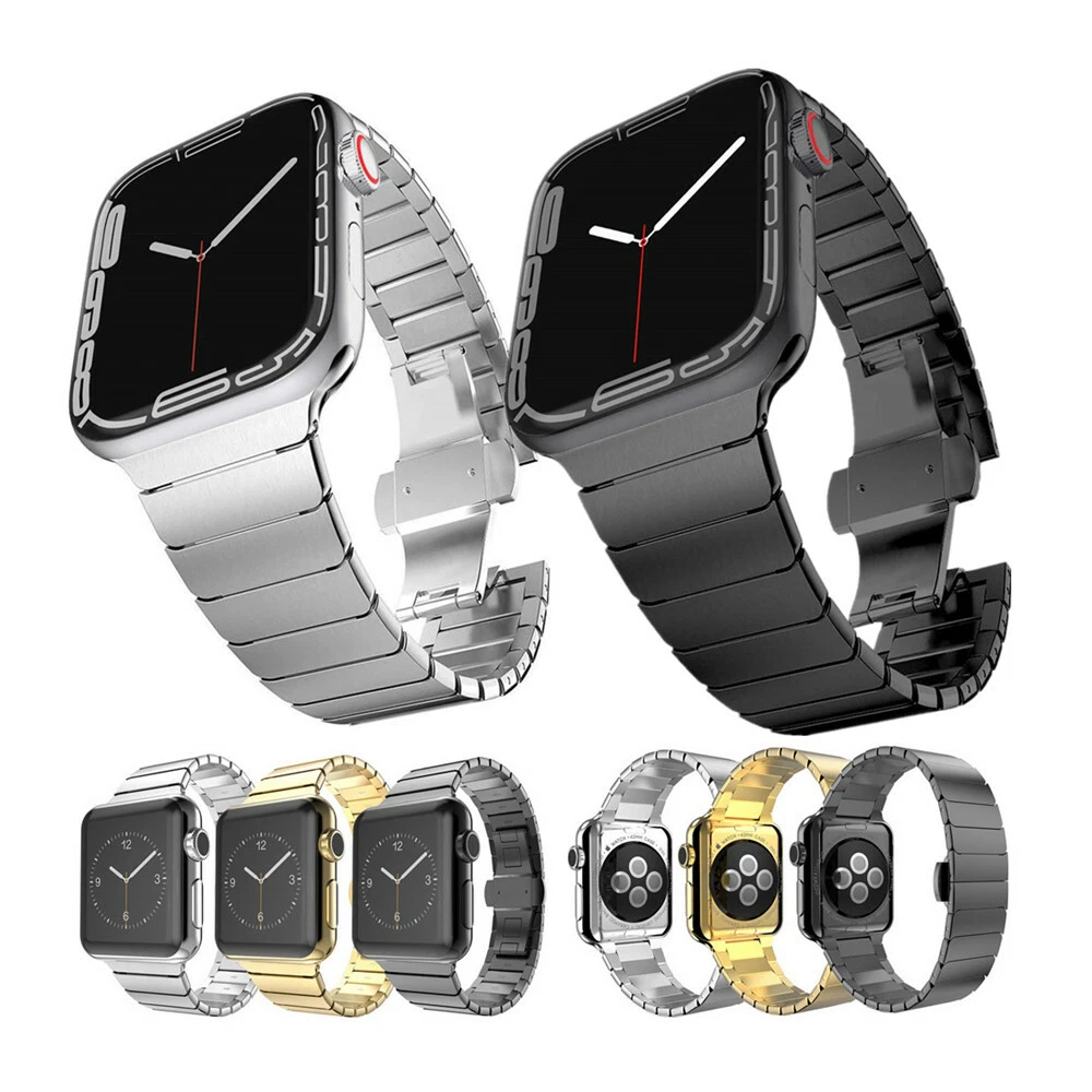 Link Bracelet Apple Watch Band Stainless Steel - Stainless Steel Strap Apple  Watch - Aliexpress