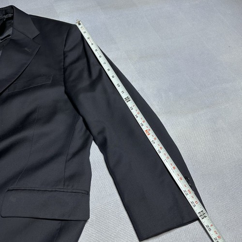 Joseph Abboud Loro Piano Wool Dark Navy Two Button Blazer Jacket Men’s Size 48R - Picture 15 of 18
